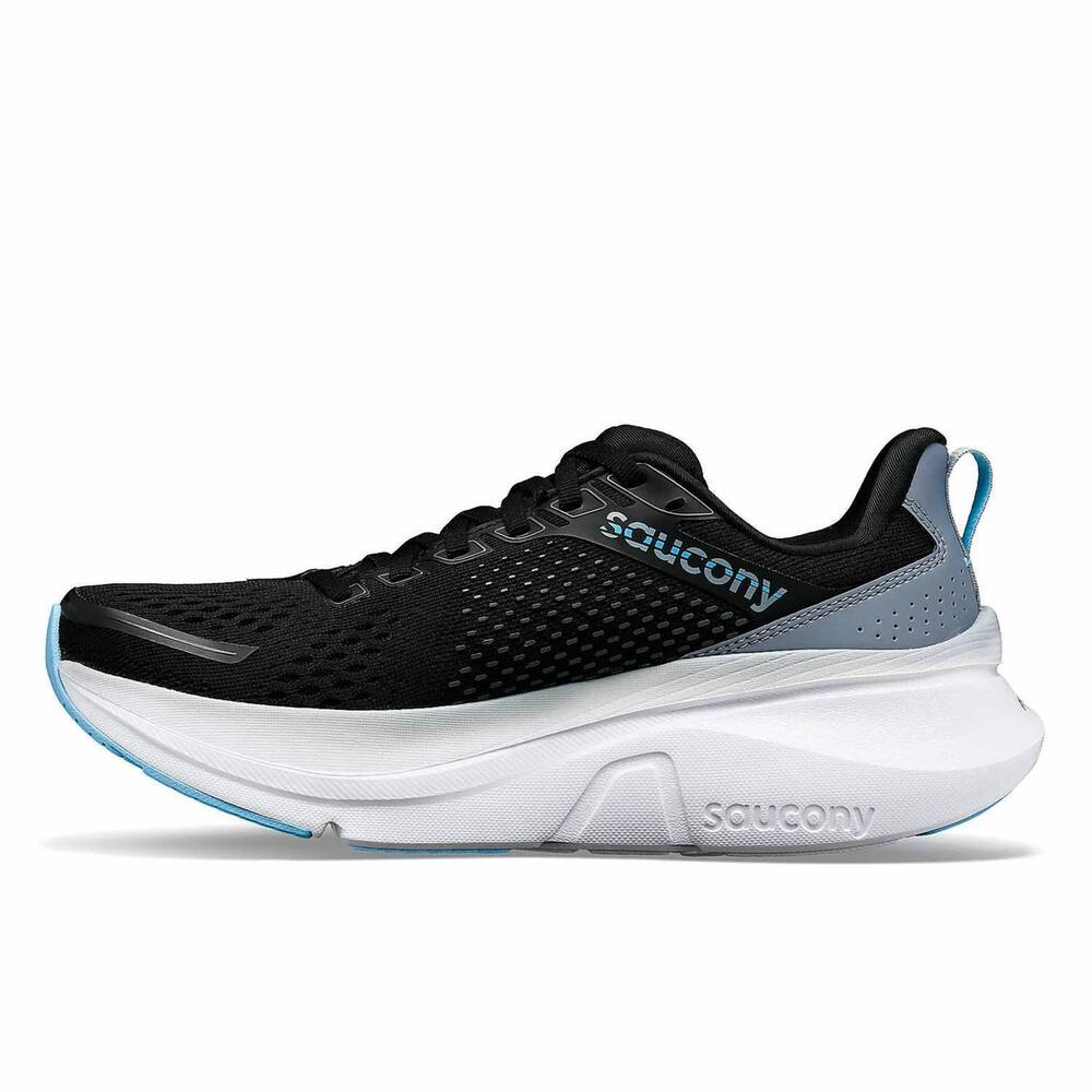 NEW SAUCONY women's guide 17 running shoes in black/fog